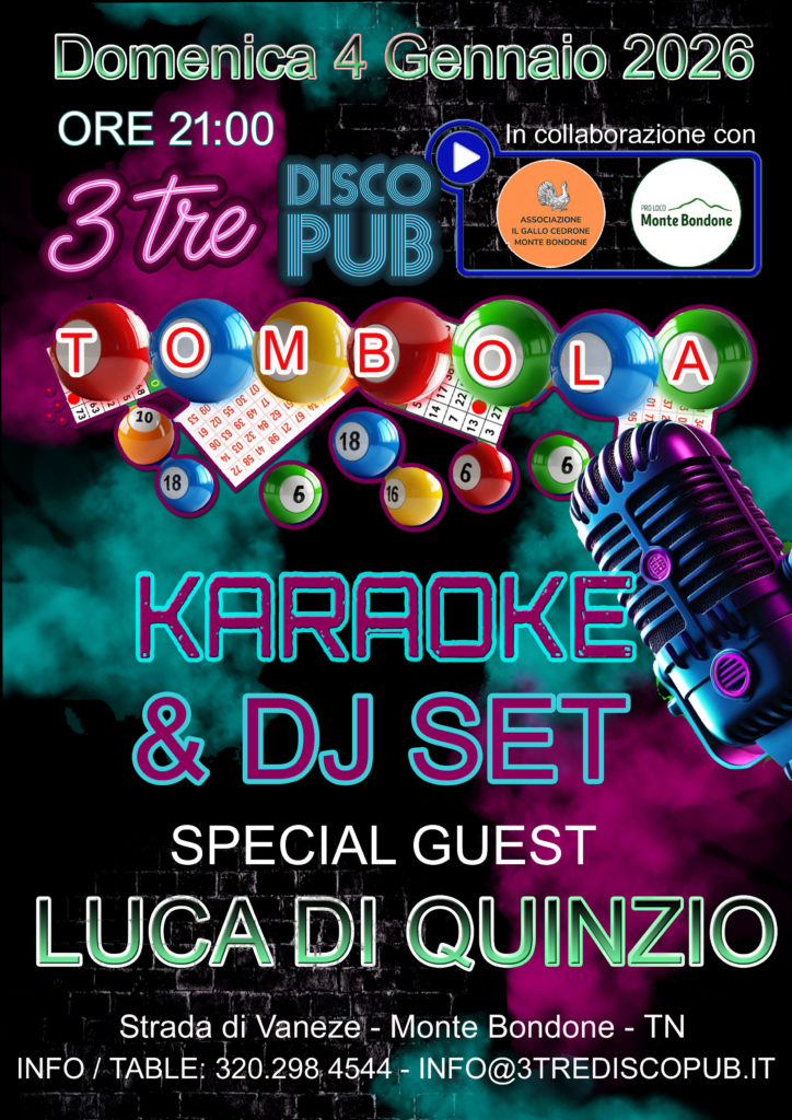 IL PARTY TOTALE: Tombola, Karaoke & DJ Set! 🎤🔢🎧